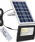 40-W-LED-Solarstrahler mit Photovoltaikpanel, Fernbedienung und Verbindungskabel - Umweltfreundliche Außenbeleuchtung, wasserdicht nach IP66
