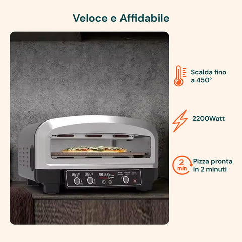 Professioneller elektrischer Pizzaofen mit Pizzaschieber, 2200 W