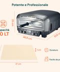 Professioneller elektrischer Pizzaofen mit Pizzaschieber, 2200 W
