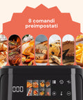 Avilia Heißluftfritteuse 8 l 1350 W mit digitalem Display, Timer, herausnehmbarem Korb und 8 Programmen EAN-8056897155073