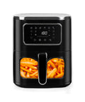 Heißluftfritteuse 7,5 l, 1600 W, schwarz, digital, LED-Display, 60-Minuten-Timer, 4 Garfunktionen, spülmaschinengeeignete Teile, EAN-8051597871155