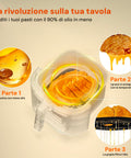 Heißluftfritteuse 7,5 l, 1600 W, schwarz, digital, LED-Display, 60-Minuten-Timer, 4 Garfunktionen, spülmaschinengeeignete Teile, EAN-8051597871155