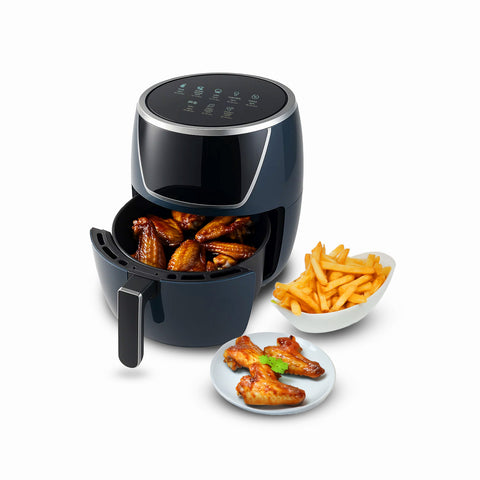Heißluftfritteuse 5 l 1500 W, Temperatur 80-200 °C, mit Timer und LED-Display