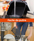 Heißluftfritteuse 7,5 l, 1600 W, weiß, digital, LED-Display, 60-Minuten-Timer, 4 Garfunktionen, spülmaschinengeeignete Teile, EAN-8051597871155