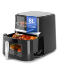 Avilia Heißluftfritteuse 8 l 1350 W mit digitalem Display, Timer, herausnehmbarem Korb und 8 Programmen EAN-8056897155073