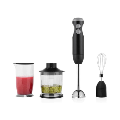 4-in-1-Küchenmixer mit Zubehör zum Zerkleinern, Aufschlagen und Mixen