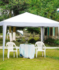 Pop-up-Garten- und Terrassenzelt mit Stahl-Spinnenkonstruktion, 3x3, UV-beständig, wasserdichtes Dach, Tasche inklusive, EAN-8023755045531