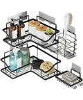 avilia home Set mit 4 selbstklebenden Wandregalen aus Metall mit Haken ohne Bohren EAN 8052879010996