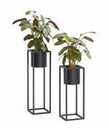 avilia home Set mit 2 Pflanzenhaltern mit Topf und Eisenstruktur modernes Design ean 8056819053234