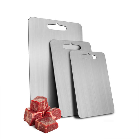 avilia home Set mit 3 doppelseitigen Schneidebrettern verschiedene Größen aus rostfreiem Edelstahl ean 8052879011498