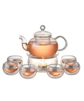 Avilia Teeservice aus Borosilikatglas mit Teesieb und Heizkerze EAN 8052879010293