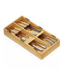 Axentia Besteckkasten aus Bambus mit 6 Fächern und Etiketten für Küchenschubladen 20x39 cm aus Naturholz EAN 8052879012051