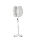 Standventilator mit doppelter Ausführung, 12 Geschwindigkeitsstufen, Timer und 40-W-Fernbedienung, weiß, höhenverstellbar bis 132 cm