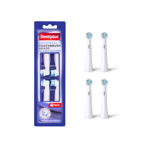 Set mit 4 Universal-Ersatzbürstenköpfen für Oral-B-Zahnbürsten