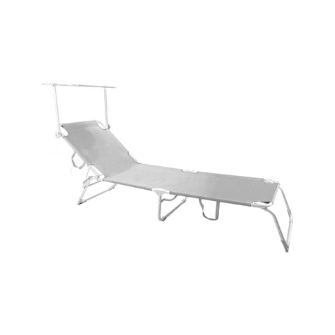 Bild-1-Garden-Friend-klappbare-Strandliege-mit-Sonnenschirm-aus-Aluminium-2x1-weiß-EAN-8023755055554