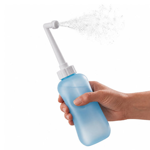 Keiki tragbares Wochenbett Bidet aus EVA 450 ml mit abgewinkelter 60 Grad Düse und Rückholfunktion EAN 8056590110126