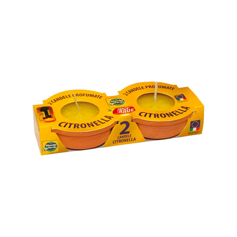 Set aus 2 Citronella-Folienkerzen 8 cm