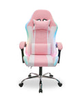 Nexor ergonomischer Gaming-Stuhl mit RGB-Beleuchtung und Massage-Lendenkissen, verstellbarer Bürosessel mit Fernbedienung EAN 8056819078855