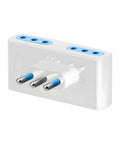 Bild-1-Omega-Adapter-4-Steckdosen-Bipasso-1016A-2P+T-Stecker-S17-16A-weiß-EAN-8051191550524