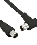 Omega Koaxialkabel für TV-Antenne 3m Stecker Stecker mit schwarzem Adapter EAN 8051191550272