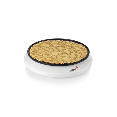 Elektrischer Crêpe-Maker mit Antihaftbeschichtung und Holzspatel, 30cm, 1100w