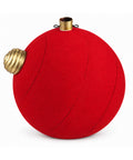 Saint Joy Weihnachtsbaumständer in Form einer riesigen Kugel mit Samteffekt, 41 x 41 x 44 cm, dekorative Ständerabdeckung mit 4-cm-Befestigung, Bordeauxrot und Grün, EAN 8056819079616
