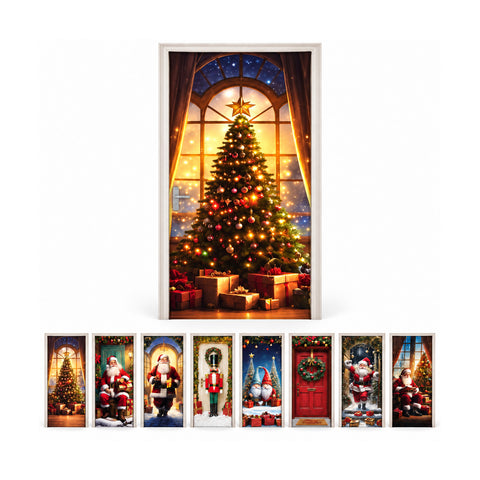 saint joy copriporta natalizio decorato tessuto per porta 90x220 cm 8 fantasie decorazione natalizia con stampa digitale ean 8056819081688