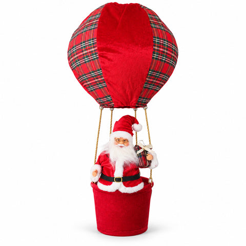 saint joy mongolfiera natalizia con babbo natale o gnomo led 92 cm ean 8056819081800