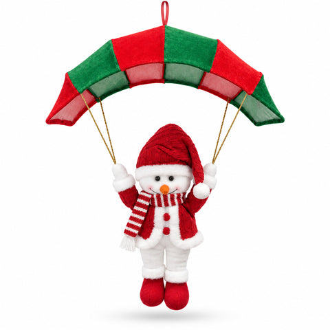 Weihnachtlicher Fallschirm zum Aufhängen, 80 cm, mit Weihnachtsfigur, 4 Figuren