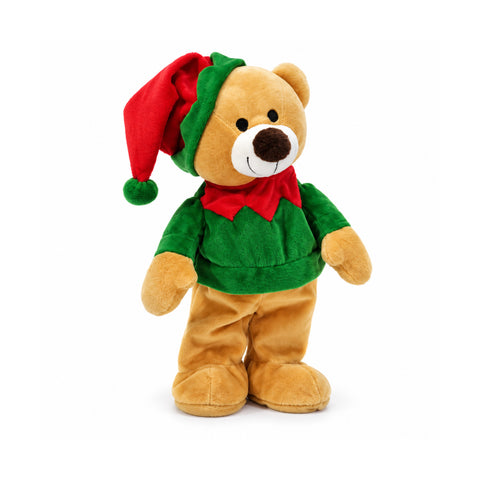 saint joy peluche natalizio orsetto che balla con musica h33 cm ean 8056819081695