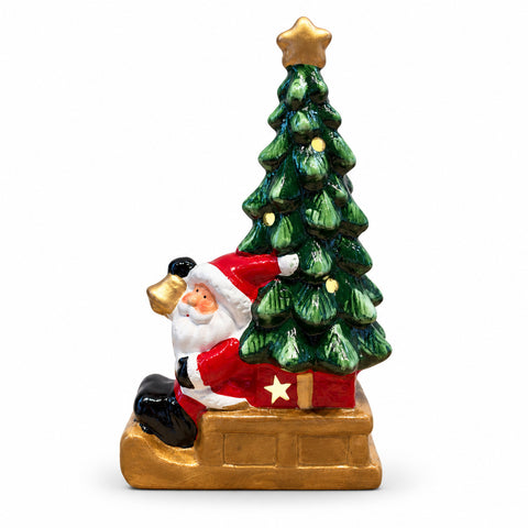 Leuchtende Weihnachts-Keramikfigur 26 cm mit LED, 10 Motive