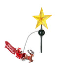 Bild-1-Saint Joy Christbaumspitze mit Stern und drehendem Schlitten-EAN-8050043127143