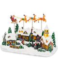 Saint Joy animiertes Weihnachtsdorf Frostvale mit LED Lichtern Musik und beweglichem Schlitten EAN 8050043127440