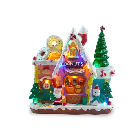 saint joy animiertes Weihnachtsdorf northlight mit LED-Lichtern Musik und drehbarem Baum EAN 8050043127457