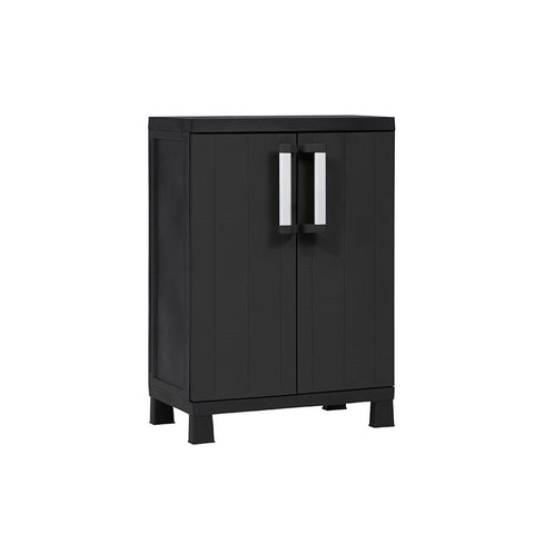 Unterschrank mit 2 Türen und 2 verstellbaren Einlegeböden, 65x37x93cm