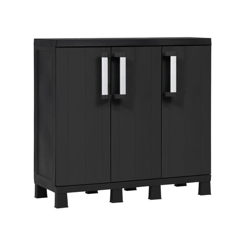 Unterschrank mit 3 Türen und 2 verstellbaren Einlegeböden, 97x37x93cm