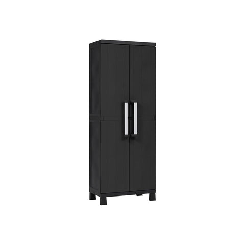 Besen- und Geräteschrank mit 2 Türen und 4 verstellbaren Einlegeböden, 65x37x173cm