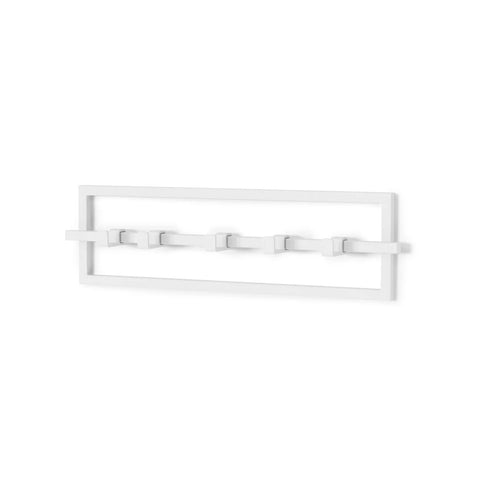 Wandgarderobe mit 5 Haken aus Stahl, 53x6x15cm