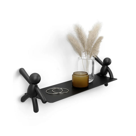 Wandregal Buddy aus Kunststoff Schwarz