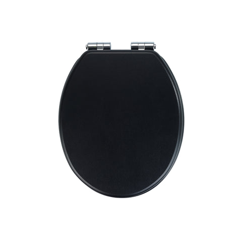 Toilettensitz, absenkbar, Cuero schwarz