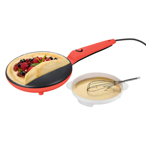 Elektrischer Crêpe-Maker 600 W mit Antihaftbeschichtung und Zubehör
