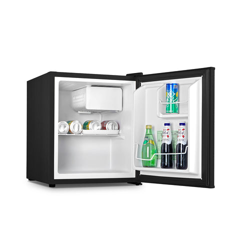 Mini-Kühlschrank aus Metall - 48l mit 5l-Gefrierfach, 85W, schwarz
