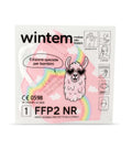 wintem Set mit 50 schützenden FFP2-Masken für Kinder, 5-lagig, atmungsaktiv und filtrierend, EAN 8052286439908