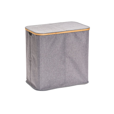 Wäschekorb mit 2 Fächern aus Polyester 53,4x33x50cm