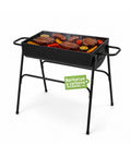 Zendea Holzkohle- und Holzgrill aus Stahl mit hohen Beinen Feuerstelle 74x38 cm und Grillrost 70x34 cm mit großer Grillfläche EAN 8056819079531