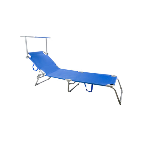 Zusammenklappbare Strandliege Blau