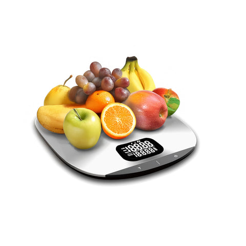 Küchenwaage aus Stahl 5kg – ultrakompakt, LCD, Tara-Funktion