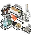 avilia home Set mit 4 selbstklebenden Wandregalen aus Metall mit Haken ohne Bohren EAN 8052879010996