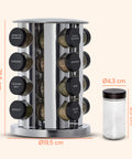 avilia home drehbarer Gewürzhalter 360 für die Küche mit 16 Gläsern inklusive EAN 8052879010859