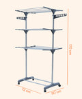 avilia home vertikaler Wäscheständer mit 3 Ebenen Rädern und ausziehbaren klappbaren Armen EAN 8052879010309
